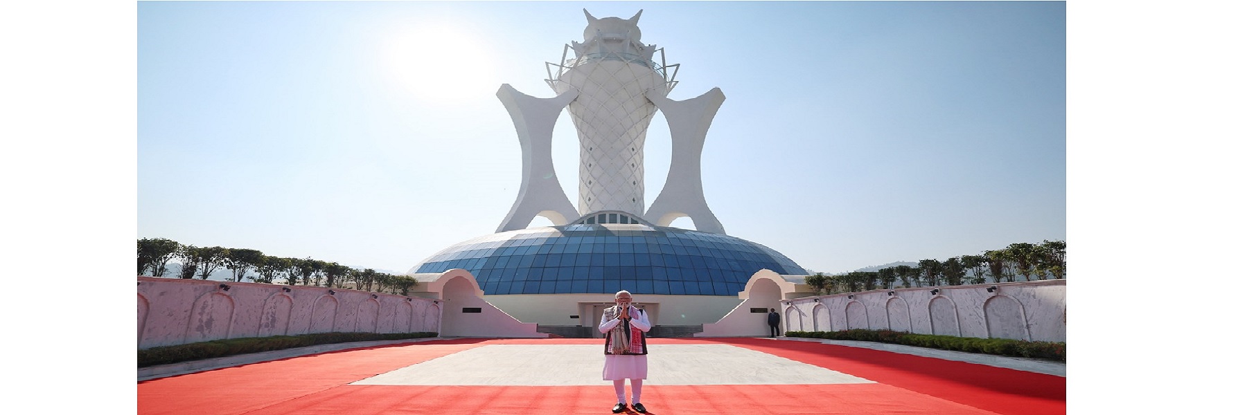 PM pays floral tributes at Swahid Smarak Kshetra in Boragaon, Guwahati
