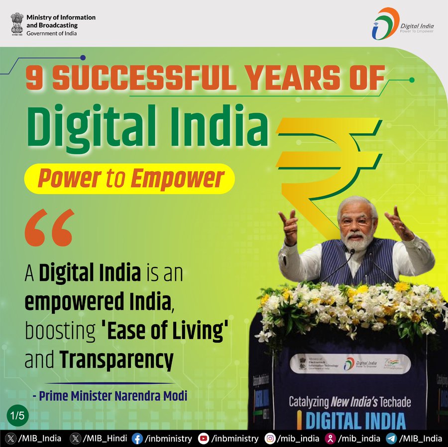 9 Successful Years of Digital India - Power to Empower