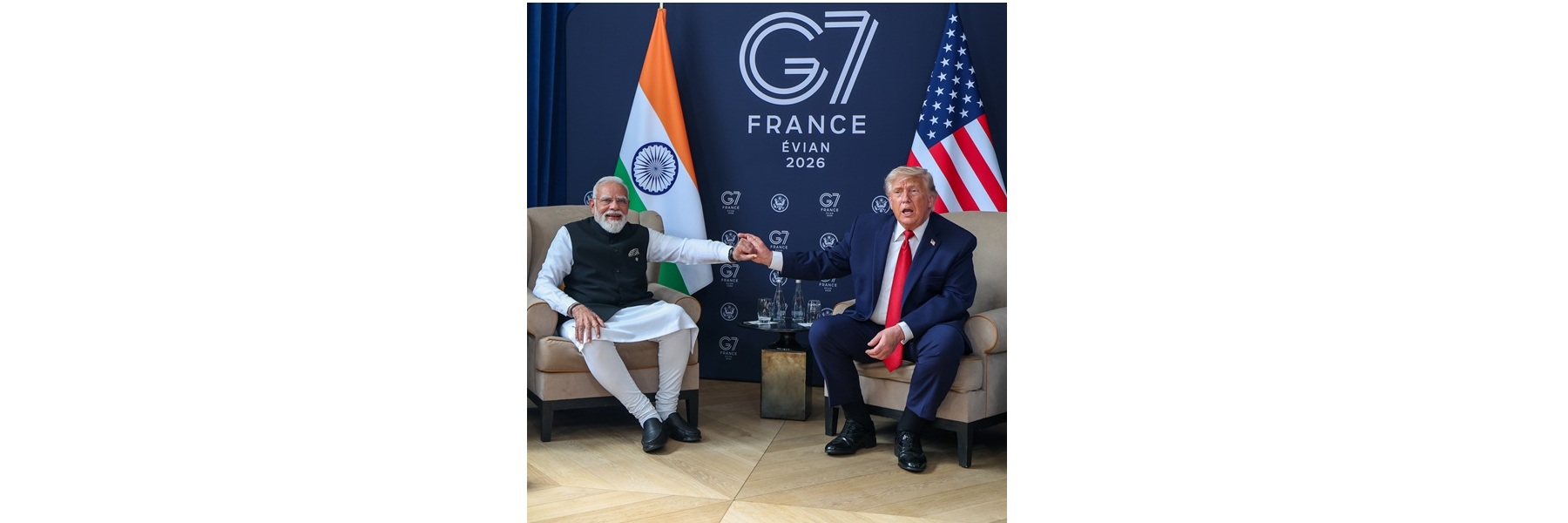 PM held a bilateral meeting with the President of the United States, Mr. Donald Trump on the sidelines of the G7 Summit – 2026 at Evian, in France.