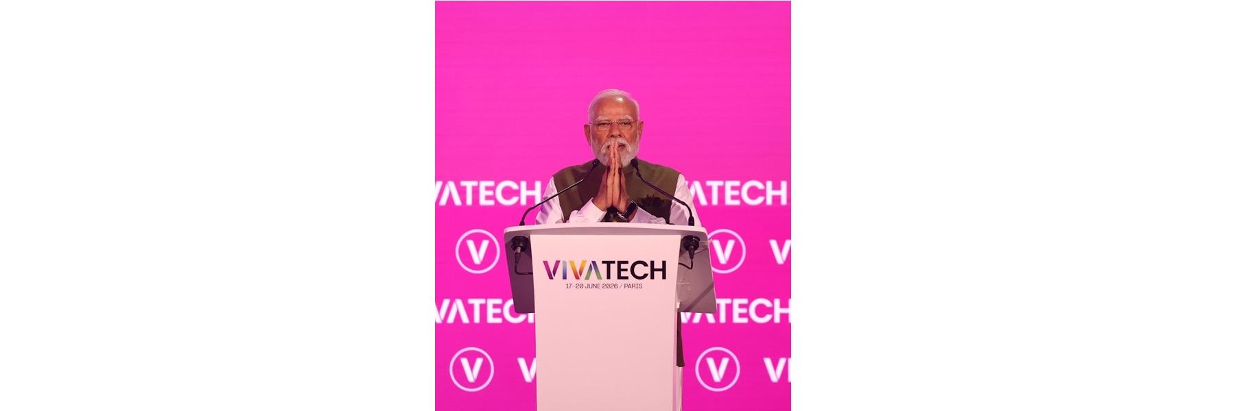 PM addressing the VivaTech 2026 in Paris, France.