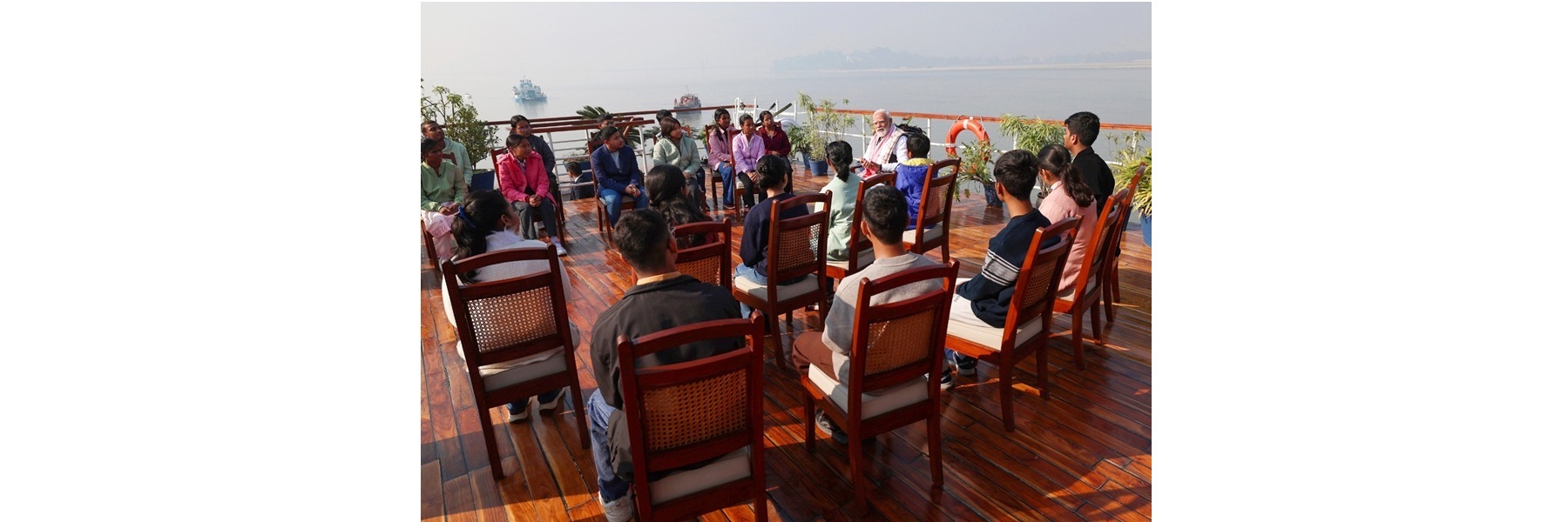 PM interacting with Exam Warriors during the 2nd episode of 9th edition of Pariksha Pe Charcha 2026, in New Delhi.