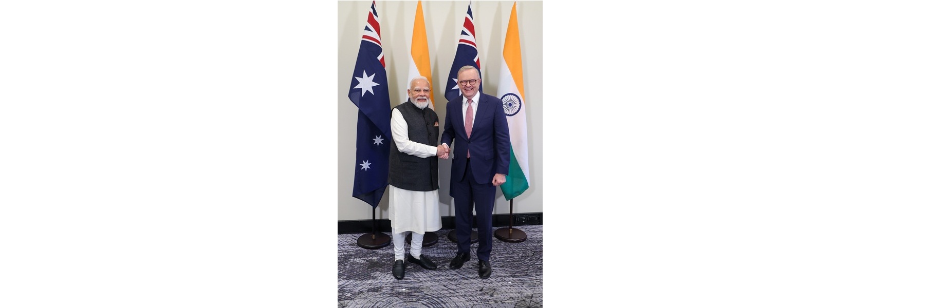PM meets the Prime Minister of Australia, Mr. Anthony Albanese on the sidelines of the India-Australia CEOs Forum at Melbourne, in Australia.