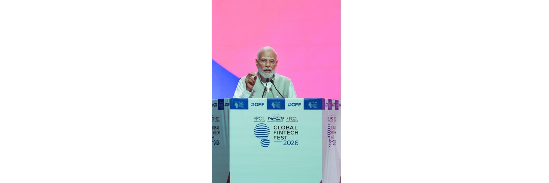 PM addressing at the Global Fintech Fest (GFF) 2026 at Mumbai, in Maharashtra