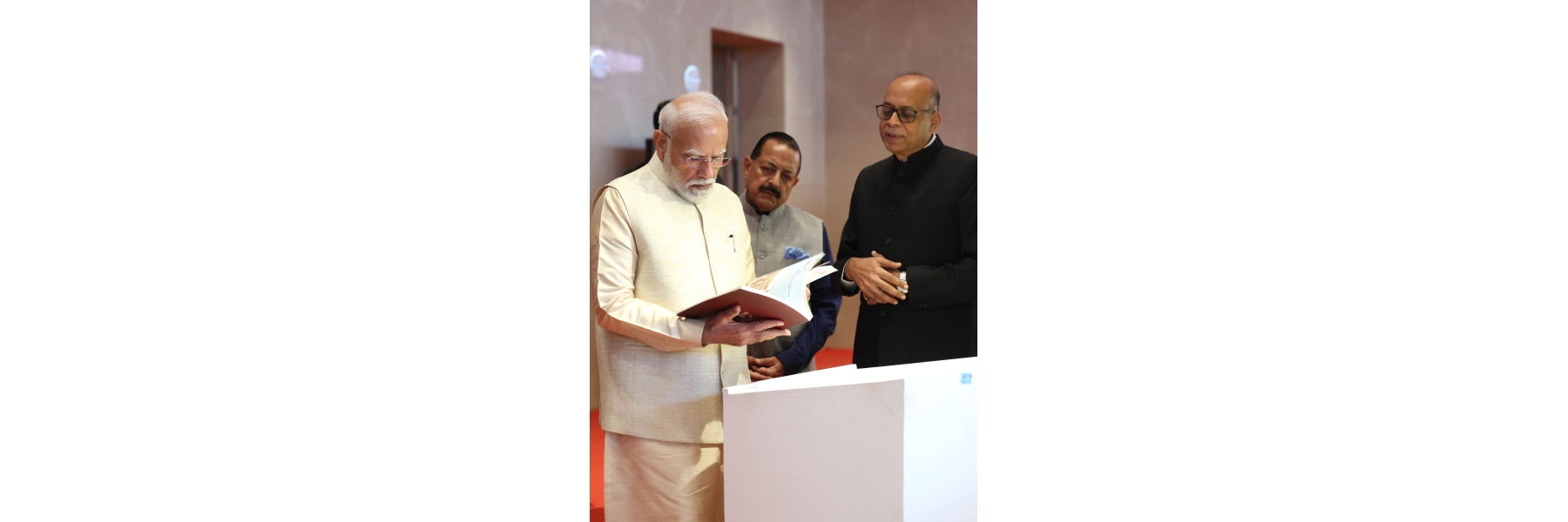 PM took a walkthrough of Exhibition showcased at the Centenary Celebrations of the Union Public Service Commission (UPSC) at Bharat Mandapam, in New Delhi