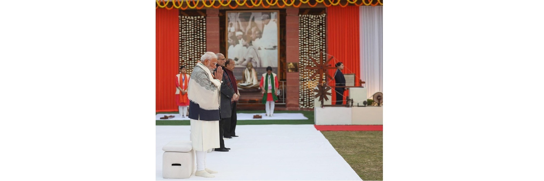 PM attends prayer meeting in remembrance of Mahatma Gandhi at Gandhi Smriti, in New Delhi