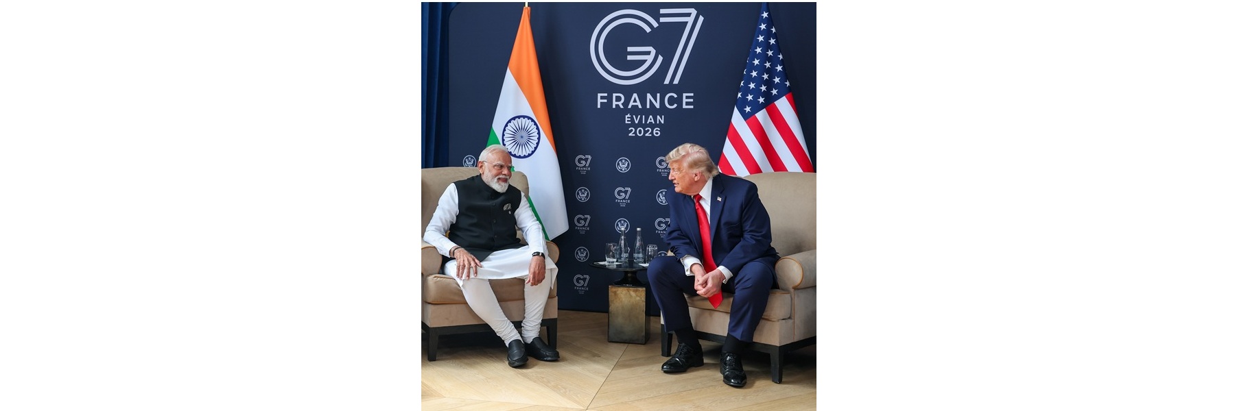 PM held a bilateral meeting with the President of the United States, Mr. Donald Trump on the sidelines of the G7 Summit – 2026 at Evian, in France.