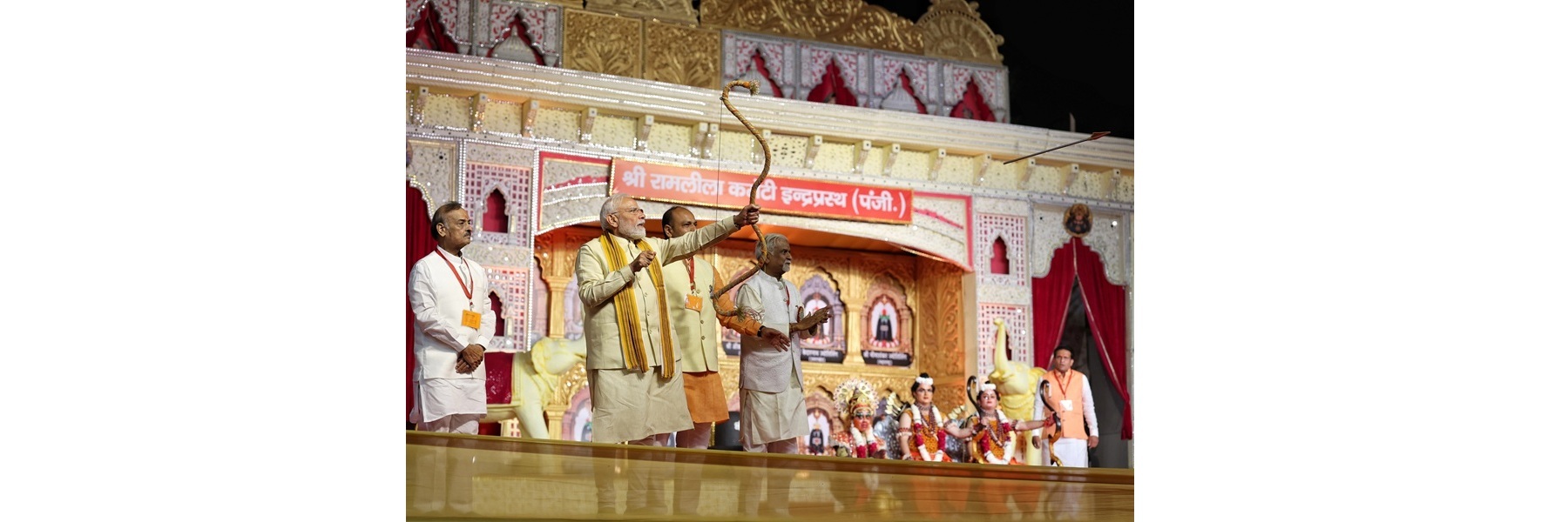 PM participated in the Vijaya Dashami celebrations organized by Shri Ramlila Committee Indraprastha (Rgd.) at DDA Utsav Ground, in IP Extension, Delhi.