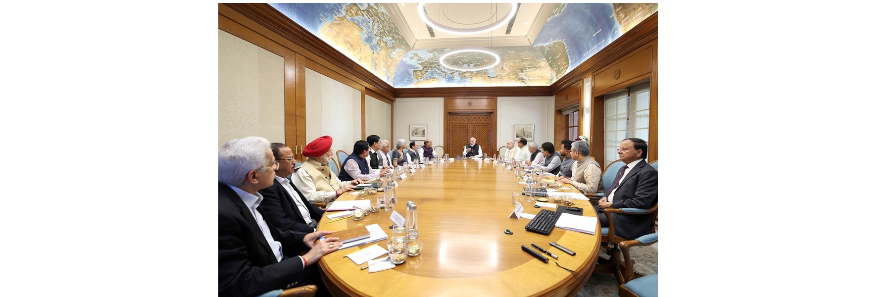 PM chairs CCS meeting to review the situation and mitigating measures in the context of ongoing West Asia conflict, in New Delhi.