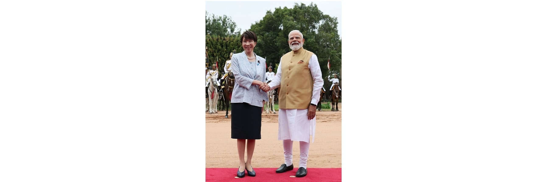 PM attends the Ceremonial Reception of the Prime Minister of Japan, Ms. Sanae Takaichi at Rashtrapati Bhavan, in New Delhi 