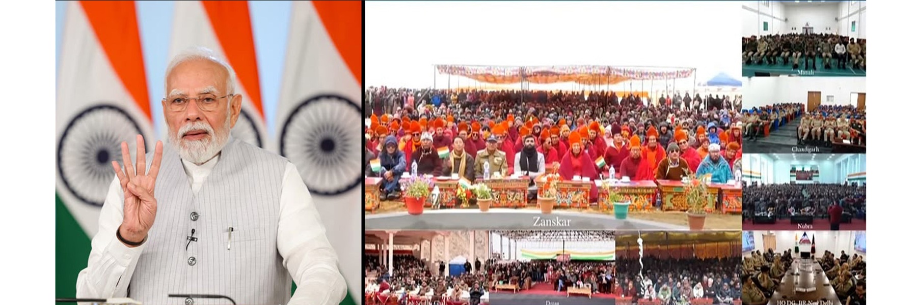 PM addresses at the inauguration of five major development projects for Ladakh through video conferencing