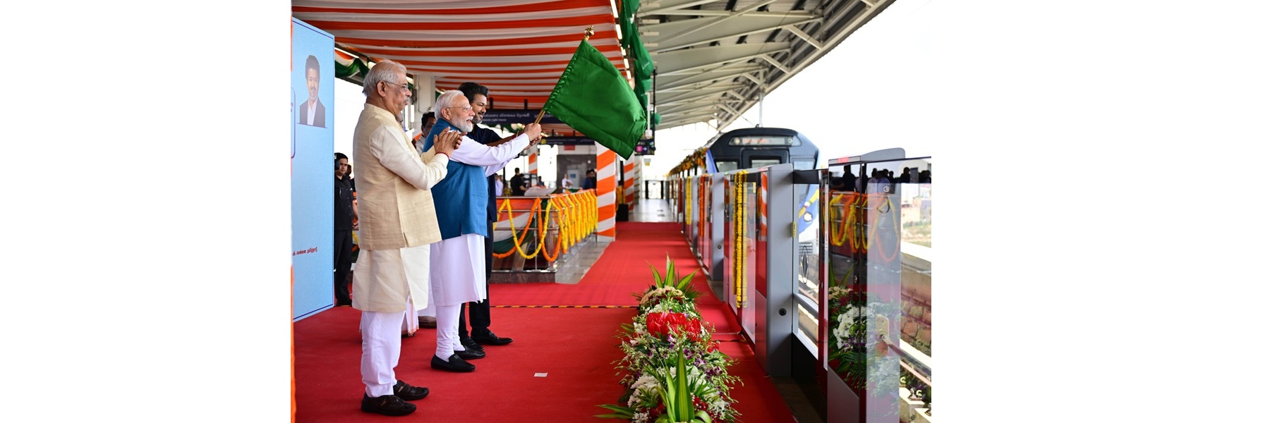  PM inaugurates Poonamallee-Vadapalani Stretch of Phase II of Chennai Metro Rail Project, in Tamil Nadu