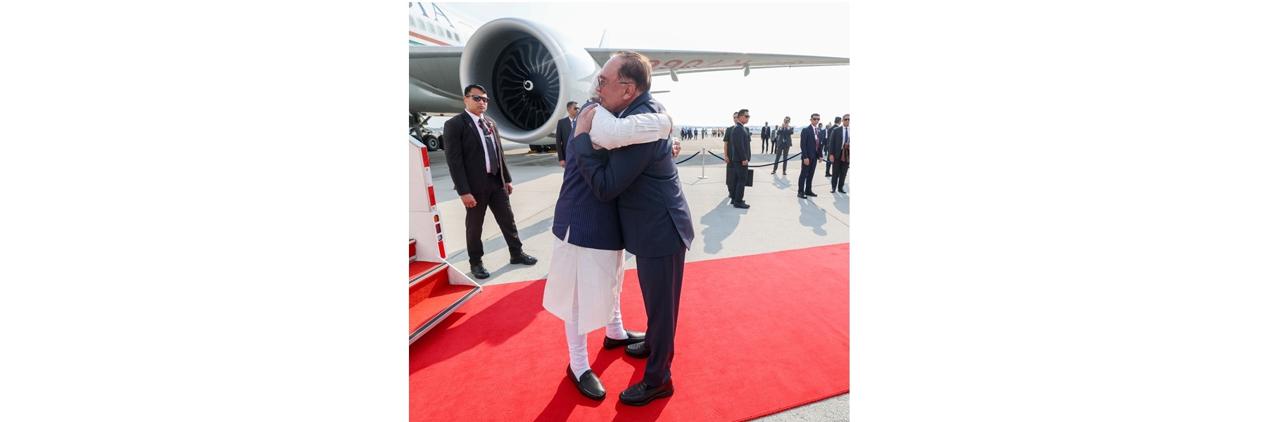 PM receives a warm welcome upon his arrival at Kuala Lumpur airport, in Malaysia