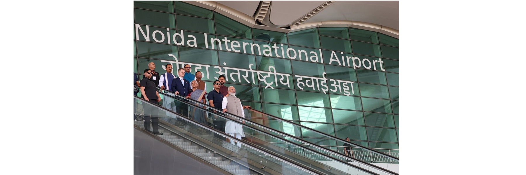 PM walkthrough of Terminal Building of Noida International Airport, Jewar, in Uttar Pradesh
