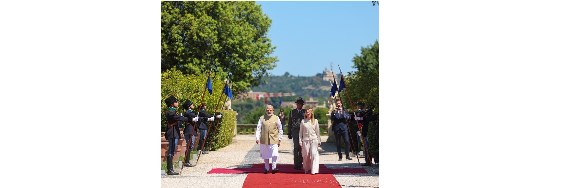PM holds bilateral engagements with the Prime Minister of Italy, Ms. Giorgia Meloni at Rome, in Italy