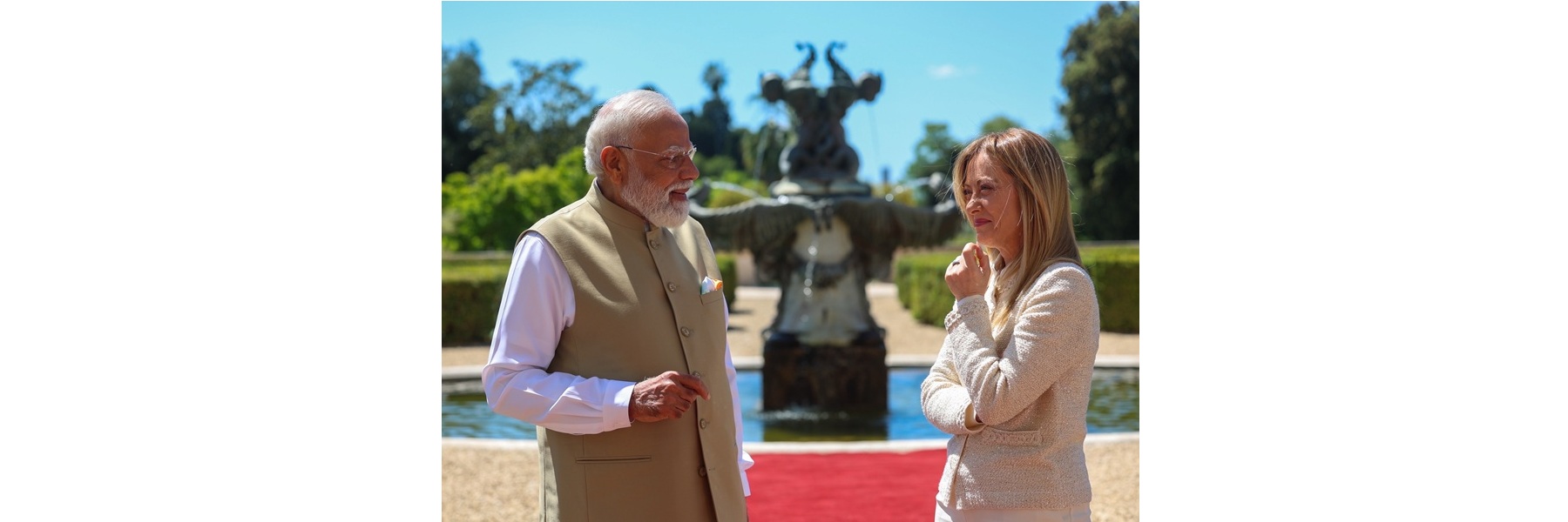 PM holds bilateral engagements with the Prime Minister of Italy, Ms. Giorgia Meloni at Rome, in Italy