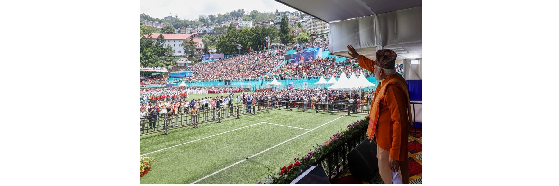 PM at the inauguration, launch and foundation stone laying of various projects at Gangtok, in Sikkim