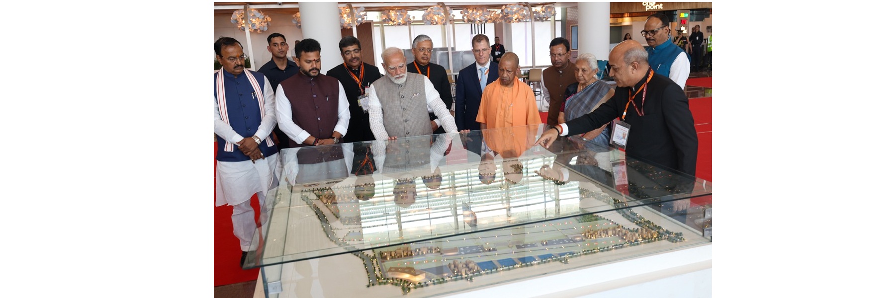 PM walkthrough of Terminal Building of Noida International Airport, Jewar, in Uttar Pradesh