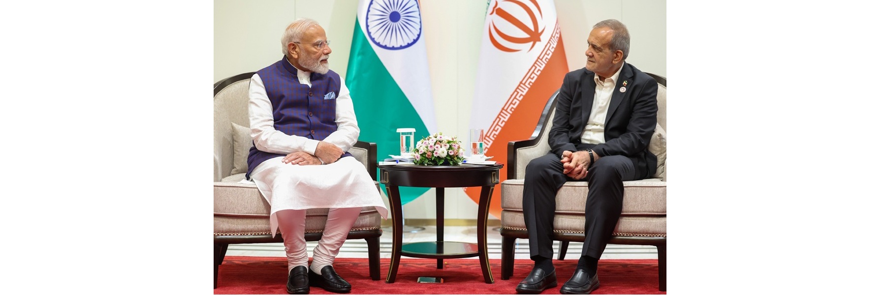 PM holds a bilateral meeting with the President of Iran, Mr. Masoud Pezeshkian on the sidelines of the SCO Summit in Bishkek, Kyrgyzstan 