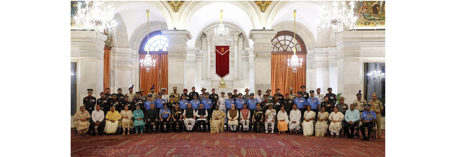 PM attends the Defence Investiture Ceremony 2026 (Phase-1) at Rashtrapati Bhawan, in New Delhi.