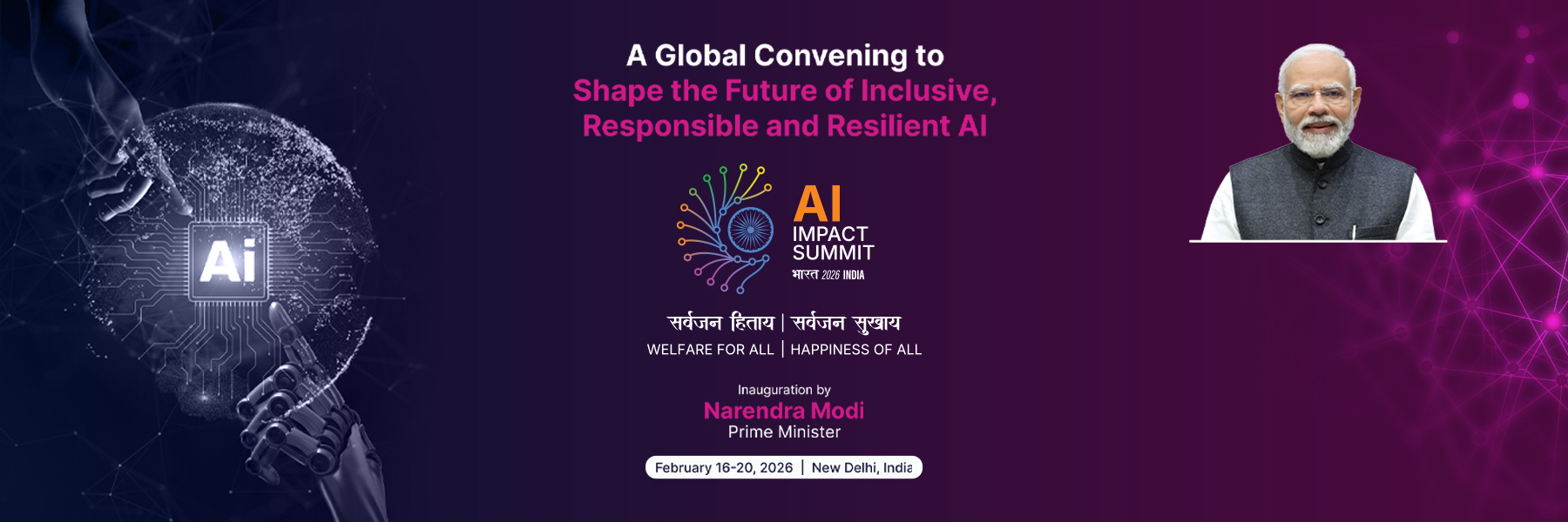 Outreach for the India AI Impact Summit 2026, scheduled to be held from 16th to 20th February 2026 at Bharat Mandapam, New Delhi.