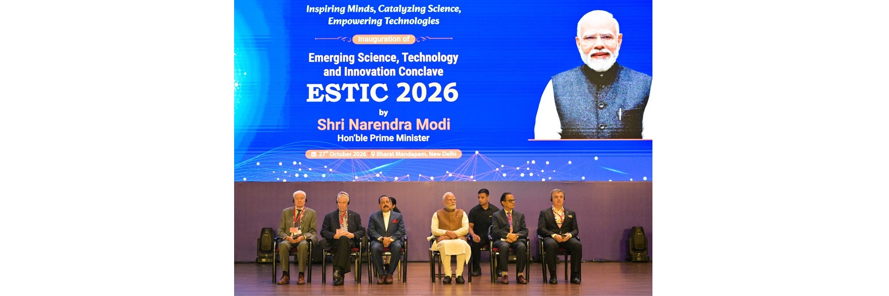 PM attends the inauguration of the Emerging Science, Technology and Innovation Conclave, 2026 at Bharat Mandapam, in New Delhi.