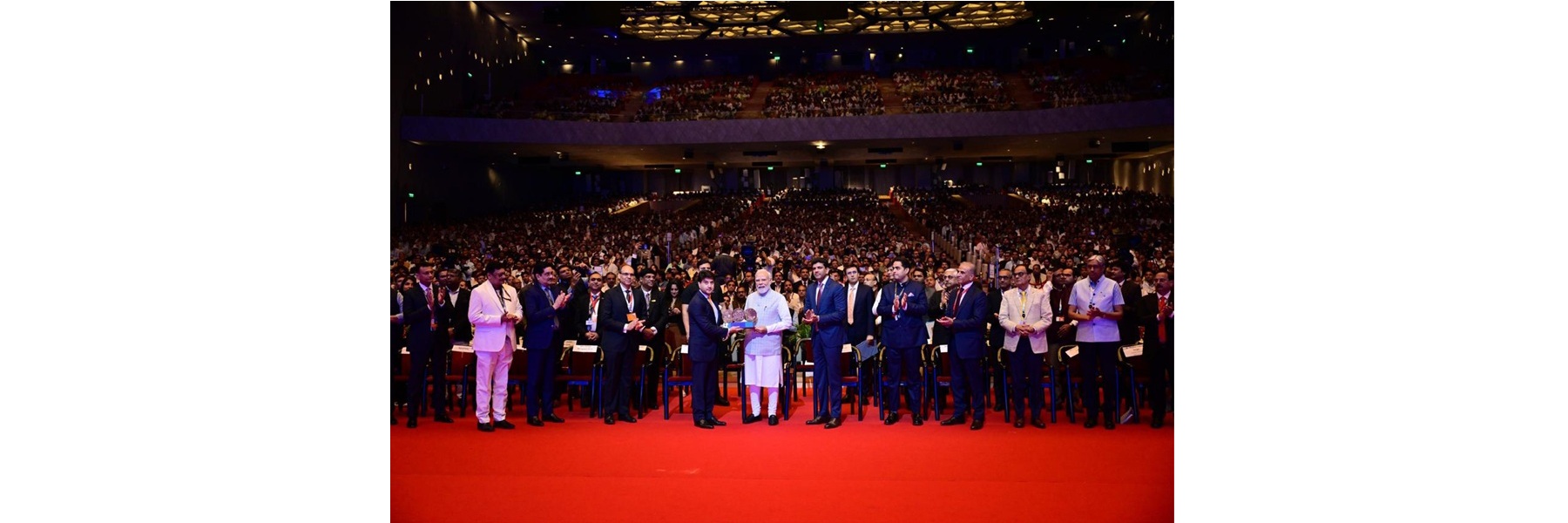 PM at the inauguration of the10th edition of the India Mobile Congress (IMC) at Yashobhoomi, in New Delhi