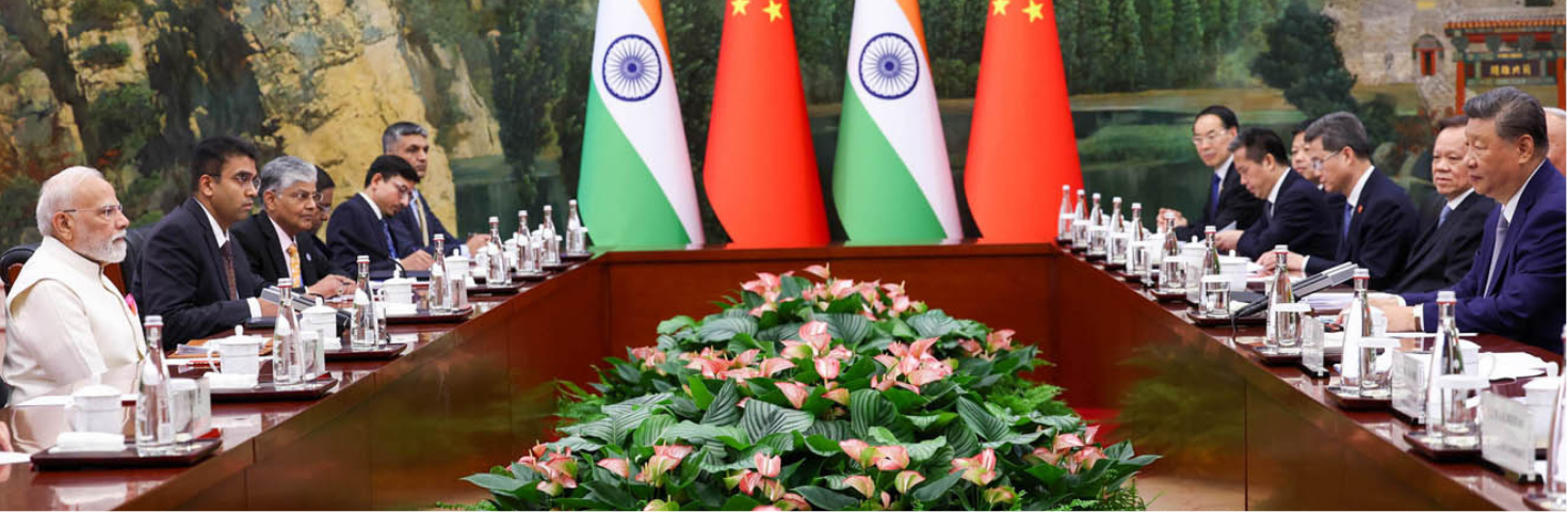 PM meeting with the President of China, Mr. Xi Jinping in Tianjin, China