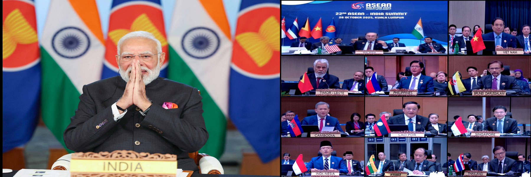 PM addressing the 22nd ASEAN Summit 2025 via video conferencing
